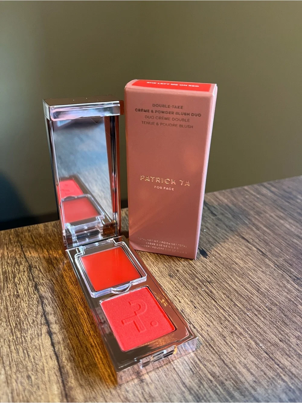Patrick Ta Double-Take Creme & Powder Blush Duo — She Left Me on Red